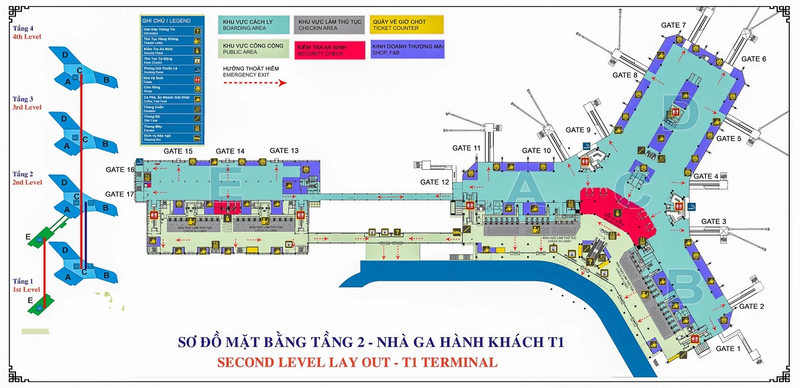 sảnh nội địa sân bay nội bài