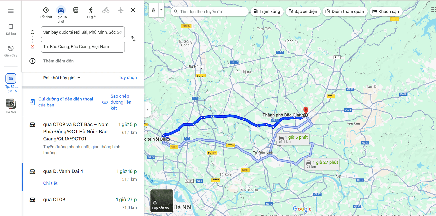Taxi Nội Bài Bắc Giang