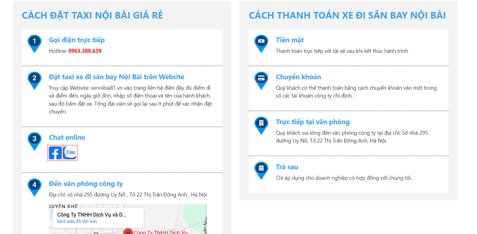 Taxi Hoài Đức Nội Bài